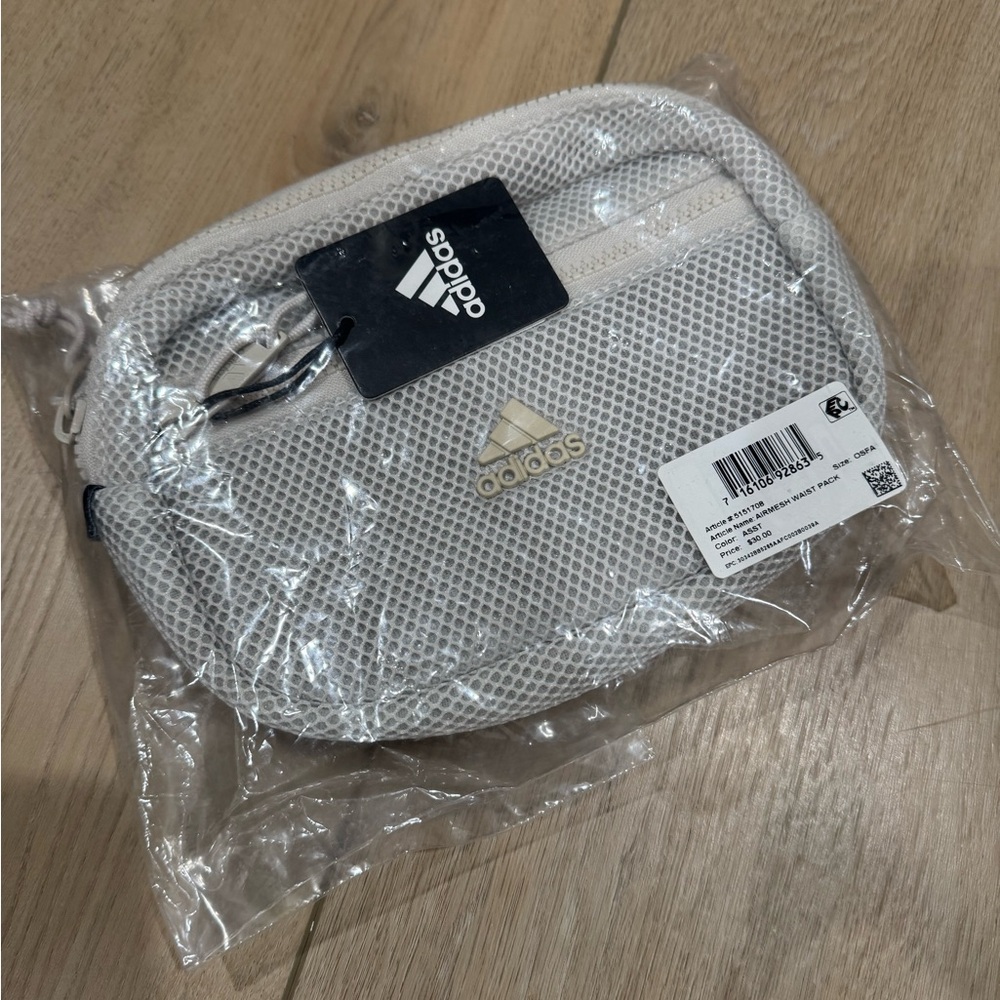 Adidas Beige Mesh Pouch